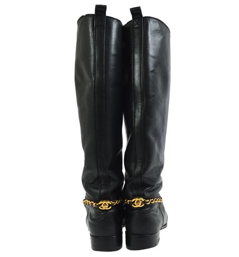 chanel turnlock thigh boots replica|Chanel style boots.